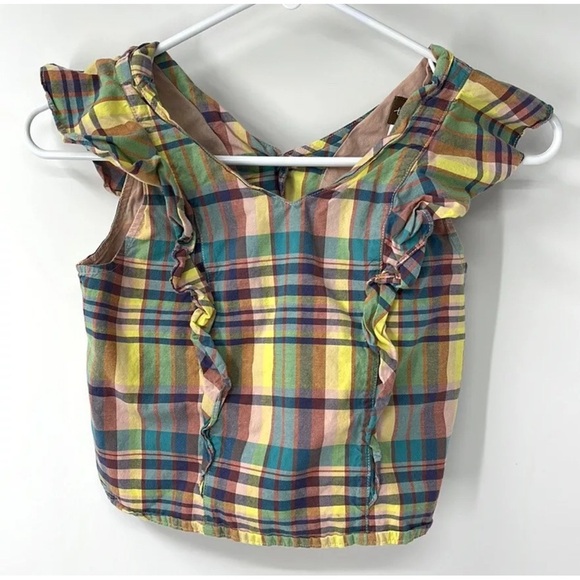 Tea collection girls plaid blouse size 12 - Picture 1 of 5